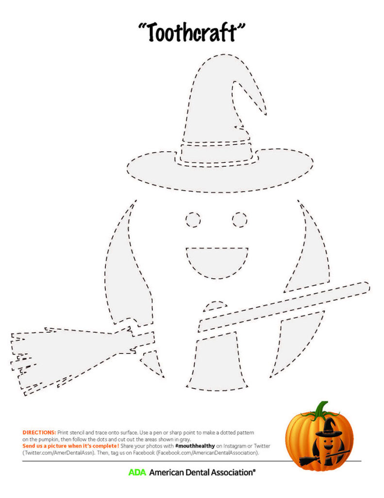 pumpkin witch stencil